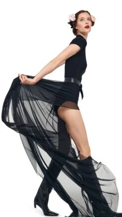 HI LOW MOCK NECK CAP SLEEVE GOWN 12 HI LOW MOCK NECK CAP SLEEVE GOWN -Norma Kamali 8 27 24nk01312