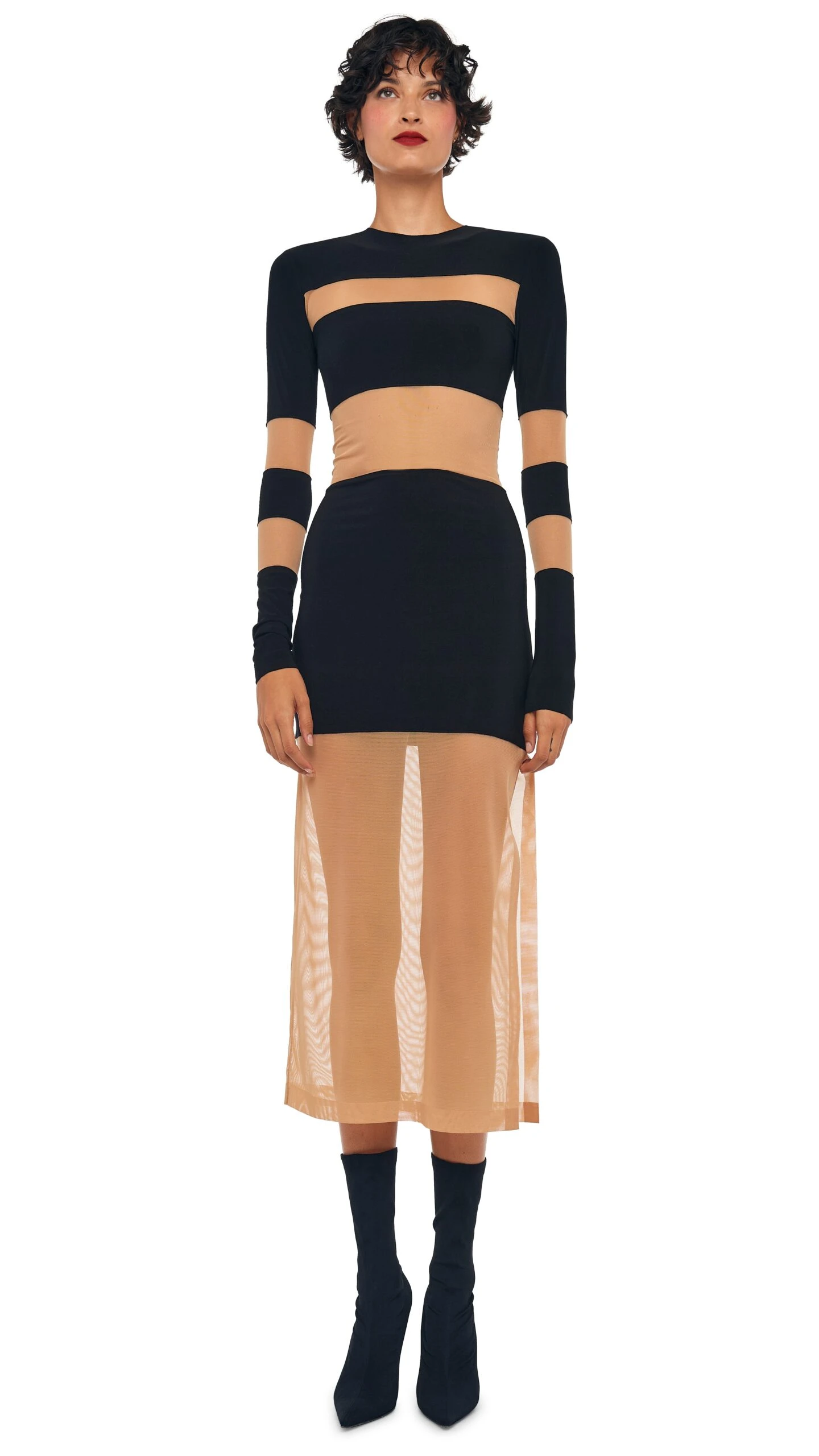 SPLICED INSERT DRESS TO MIDCALF 2 SPLICED INSERT DRESS TO MIDCALF - Image 2