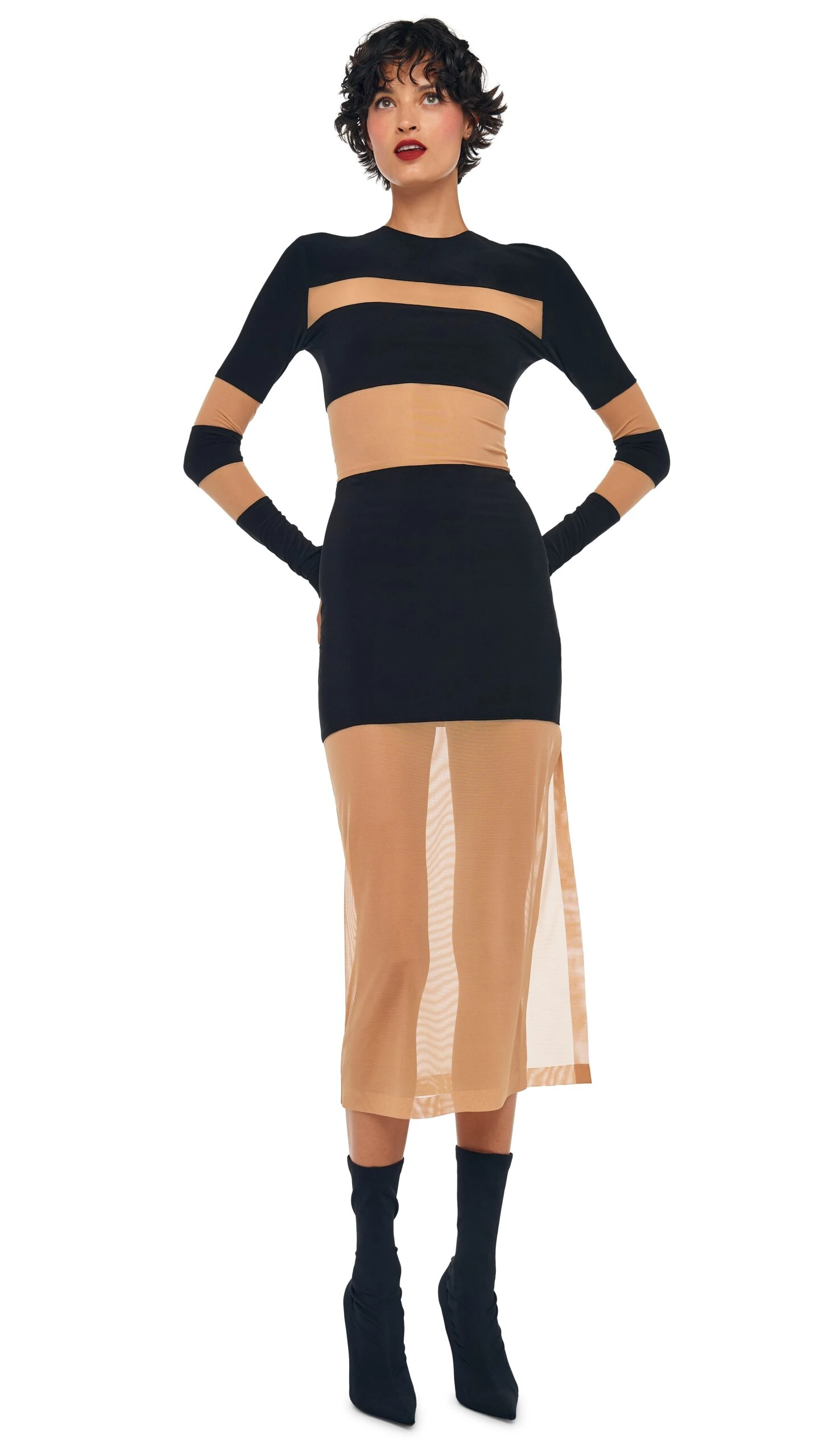 SPLICED INSERT DRESS TO MIDCALF 6 SPLICED INSERT DRESS TO MIDCALF - Image 6