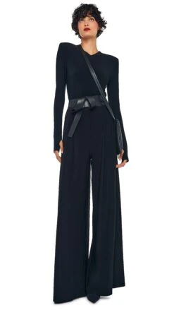 LONG SLEEVE SHOULDER PAD V NECK TOP 13 LONG SLEEVE SHOULDER PAD V NECK TOP -Norma Kamali 8 27 24nk01863 529d7f51 d775 45dd bec3 b9e184b2c0b0