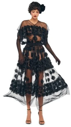 SUPER OS SLEEVELESS BF FLARED MIDCALF DRESS