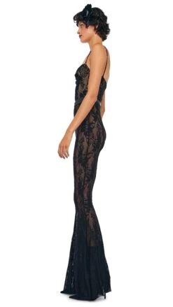 UNDERWIRE FISHTAIL JUMPSUIT W/ BODYSUIT 12 UNDERWIRE FISHTAIL JUMPSUIT W/ BODYSUIT -Norma Kamali 8 27 24nk04181