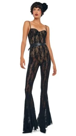 UNDERWIRE FISHTAIL JUMPSUIT W/ BODYSUIT 14 UNDERWIRE FISHTAIL JUMPSUIT W/ BODYSUIT -Norma Kamali 8 27 24nk04198