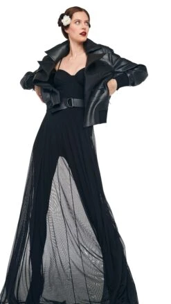 UNDERWIRE GOWN W/ CATSUIT 16 UNDERWIRE GOWN W/ CATSUIT -Norma Kamali 8 27 24nk05458