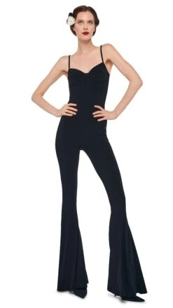 UNDERWIRE FISHTAIL JUMPSUIT -Norma Kamali 8 27 24nk05847