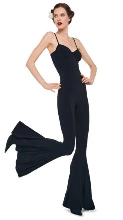 UNDERWIRE FISHTAIL JUMPSUIT -Norma Kamali 8 27 24nk05861