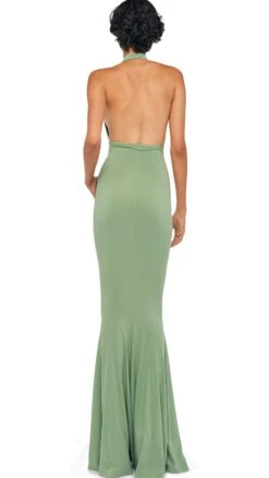 CROSS HALTER FISHTAIL GOWN 11 CROSS HALTER FISHTAIL GOWN -Norma Kamali 8 27 24nk07417