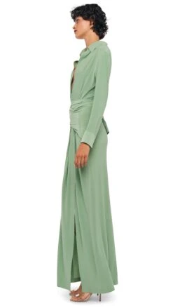 FOUR SLEEVE NK SHIRT LONG DRESS 10 FOUR SLEEVE NK SHIRT LONG DRESS -Norma Kamali 8 27 24nk07563