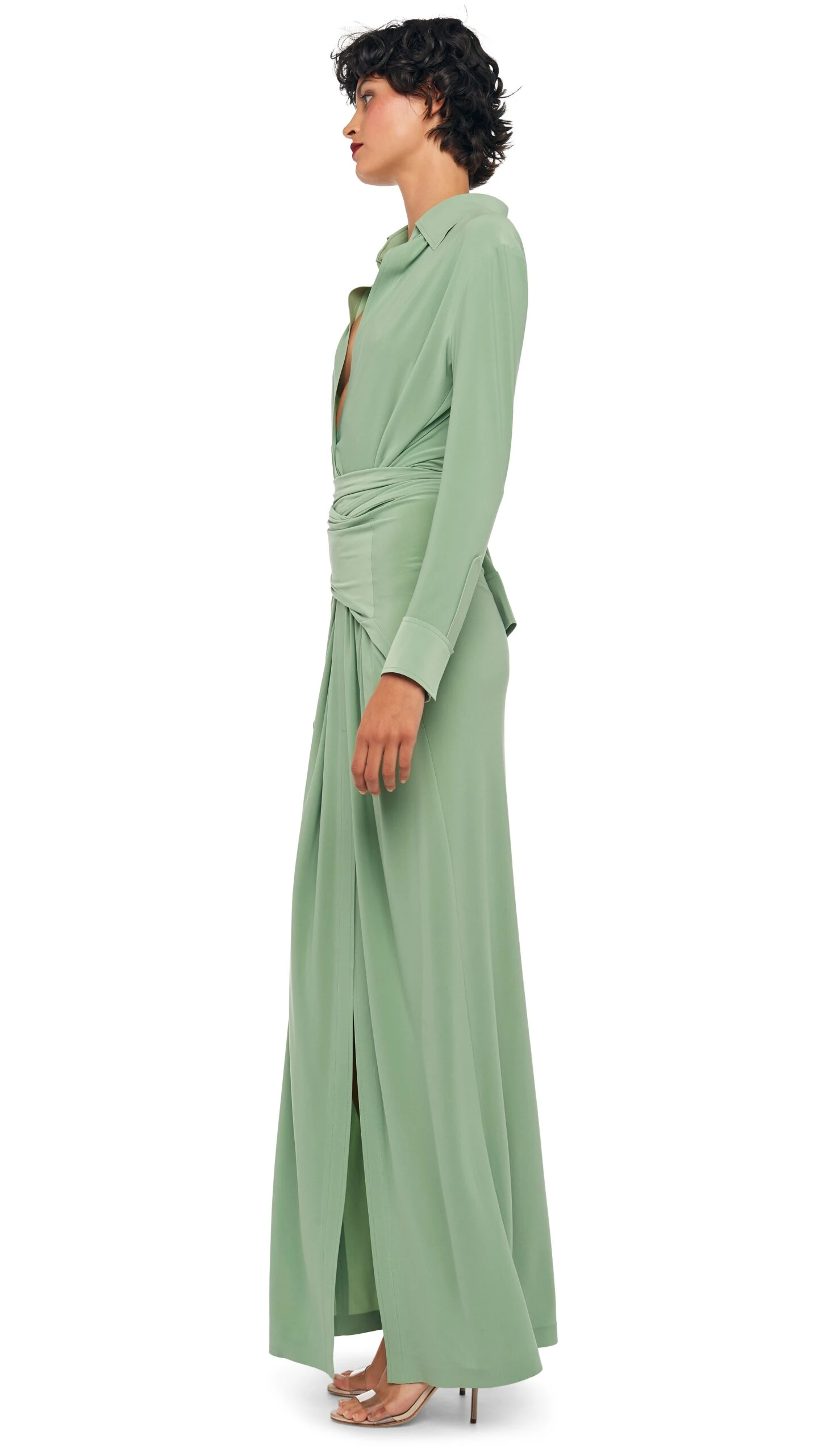 FOUR SLEEVE NK SHIRT LONG DRESS 3 FOUR SLEEVE NK SHIRT LONG DRESS - Image 3