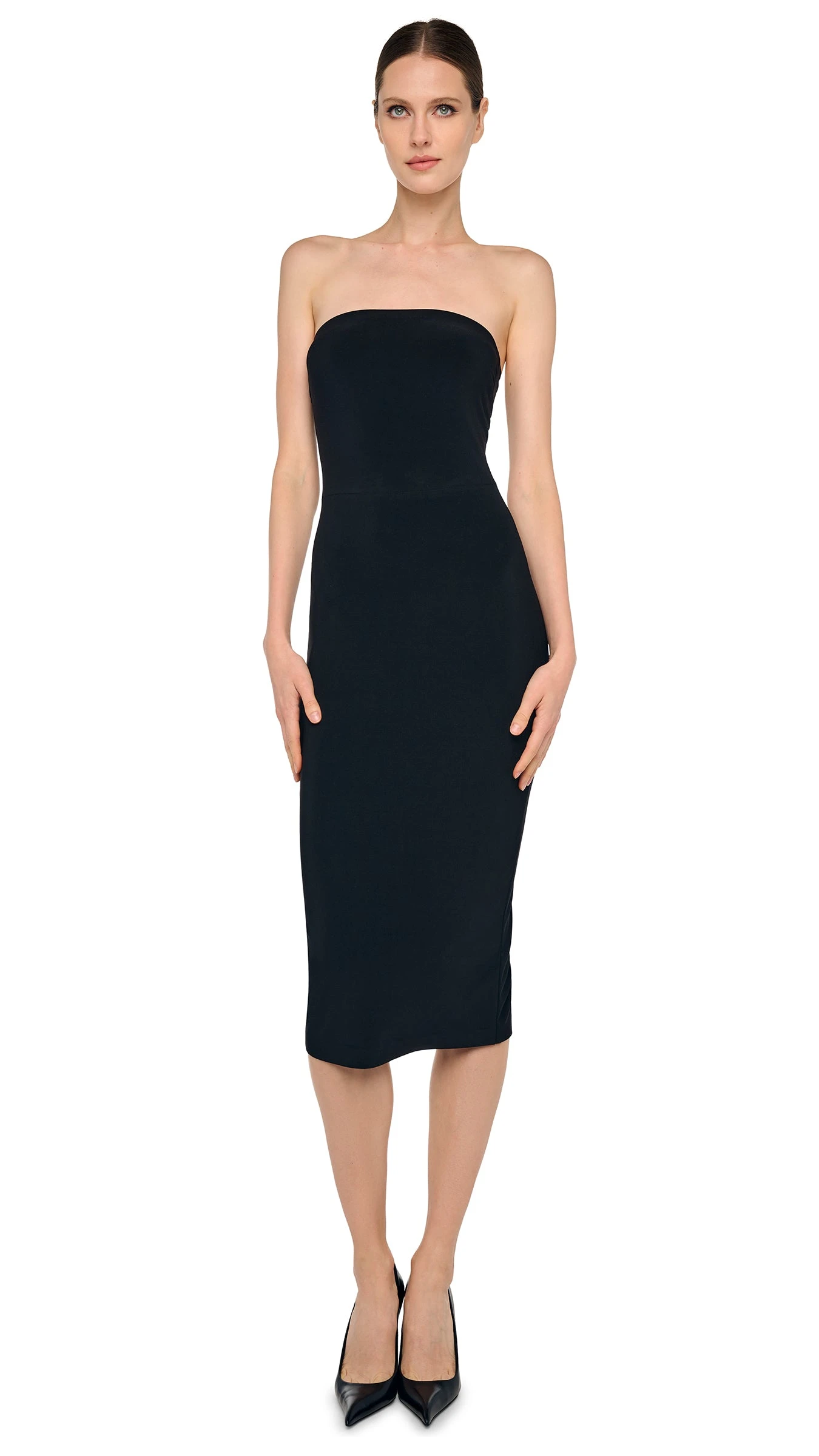 STRAPLESS DRESS TO KNEE 9 STRAPLESS DRESS TO KNEE - Image 9