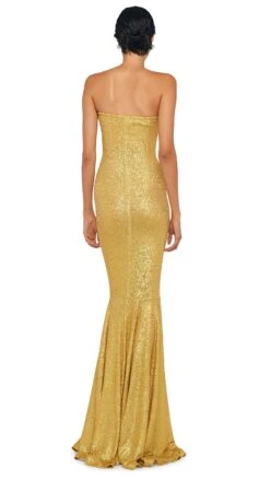 STRAPLESS SHIRRED FRONT FISHTAIL GOWN 9 STRAPLESS SHIRRED FRONT FISHTAIL GOWN -Norma Kamali 8 28 24nk08227