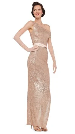 DROP SHOULDER FITTED GOWN W/ SIDE SLIT -Norma Kamali 8 28 24nk08991