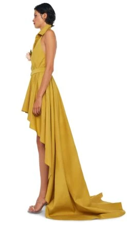 HI LOW NK HALTER FLARED GOWN 9 HI LOW NK HALTER FLARED GOWN -Norma Kamali 8 28 24nk09213