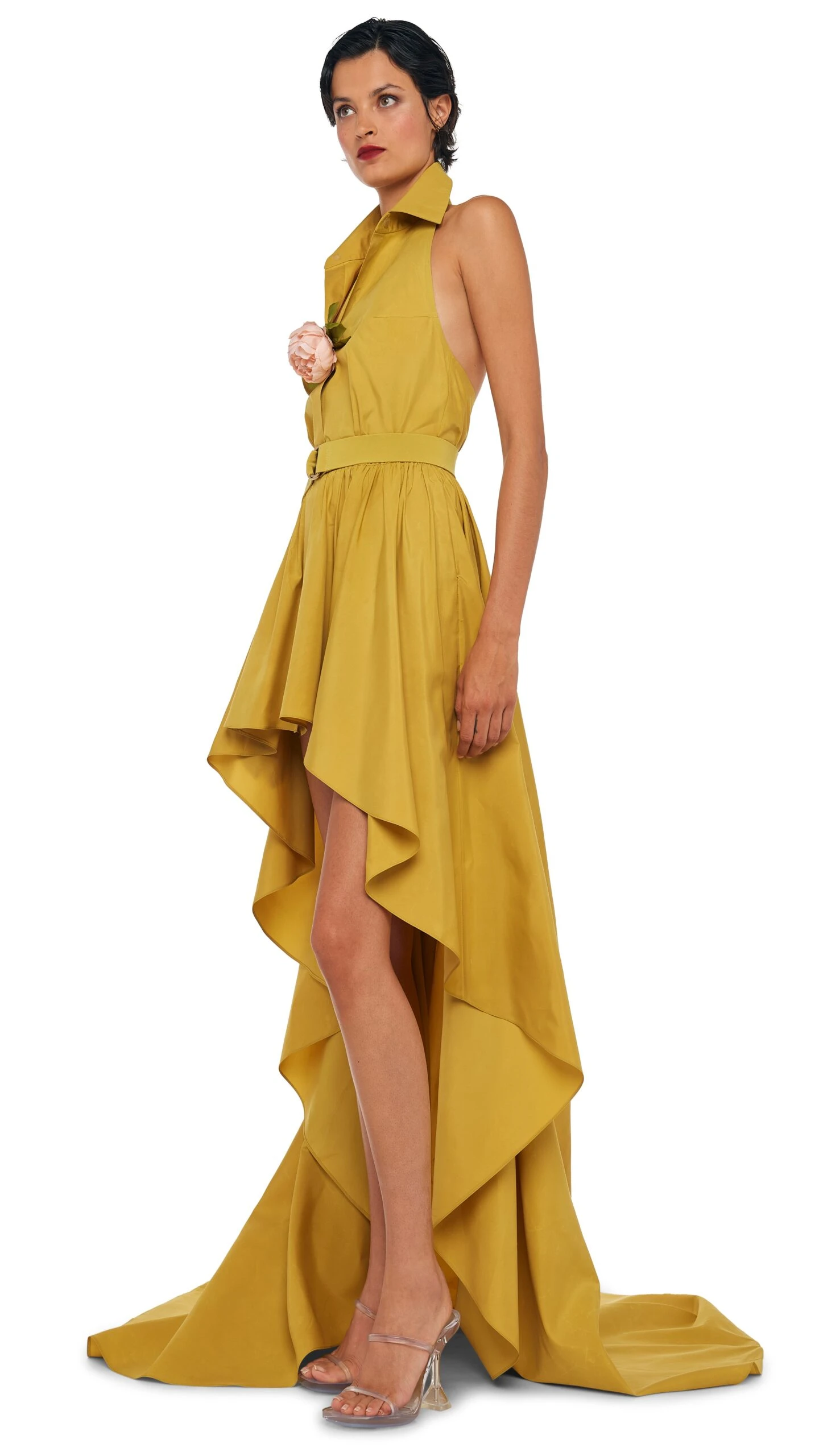 HI LOW NK HALTER FLARED GOWN 6 HI LOW NK HALTER FLARED GOWN - Image 6