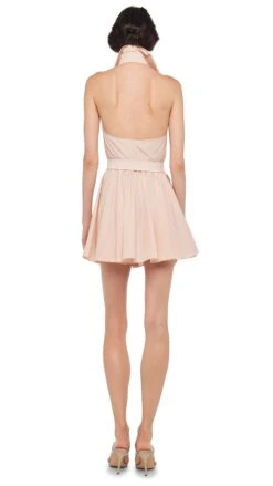 NK HALTER FLARED MINI DRESS 10 NK HALTER FLARED MINI DRESS -Norma Kamali 8 28 24nk09301