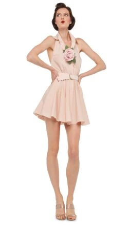 NK HALTER FLARED MINI DRESS 12 NK HALTER FLARED MINI DRESS -Norma Kamali 8 28 24nk09353