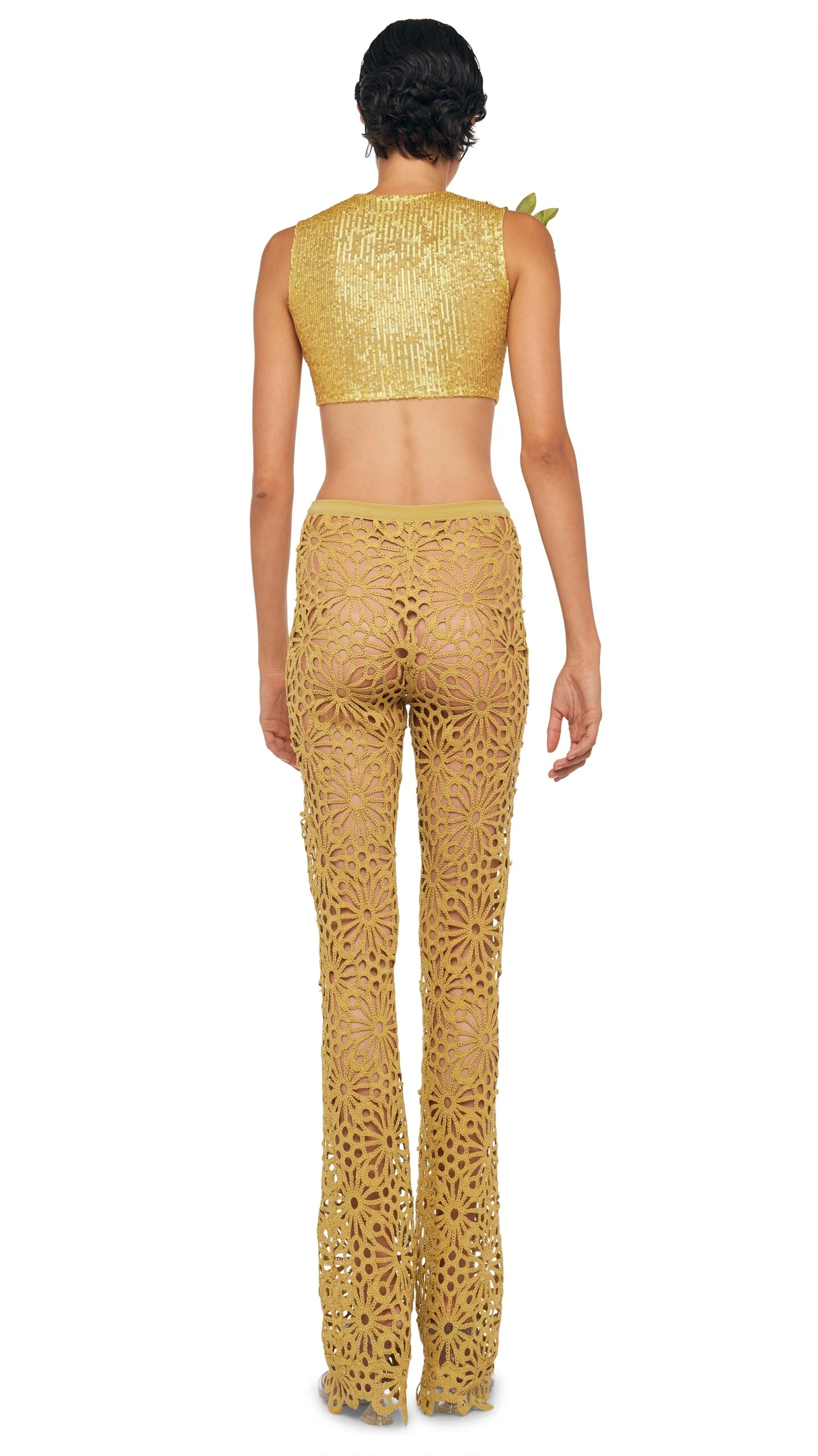 SLEEVELESS SLIM FIT CROPPED TOP 4 SLEEVELESS SLIM FIT CROPPED TOP - Image 4