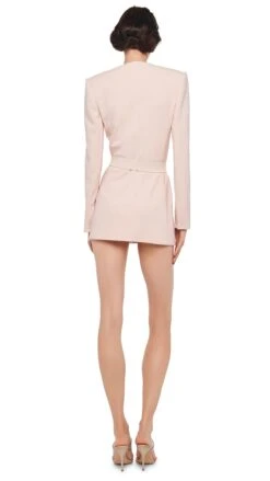 LS SHOULDER PAD V NECK ZIP FRONT JACKET 16 LS SHOULDER PAD V NECK ZIP FRONT JACKET -Norma Kamali 8 28 24nk11181