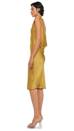 SLEEVELESS LOW BACK DRAPE DRESS 10 SLEEVELESS LOW BACK DRAPE DRESS -Norma Kamali 8 28 24nk11759