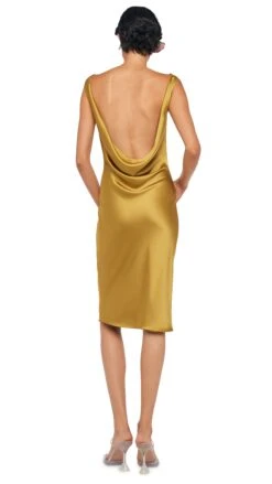 SLEEVELESS LOW BACK DRAPE DRESS 11 SLEEVELESS LOW BACK DRAPE DRESS -Norma Kamali 8 28 24nk11764