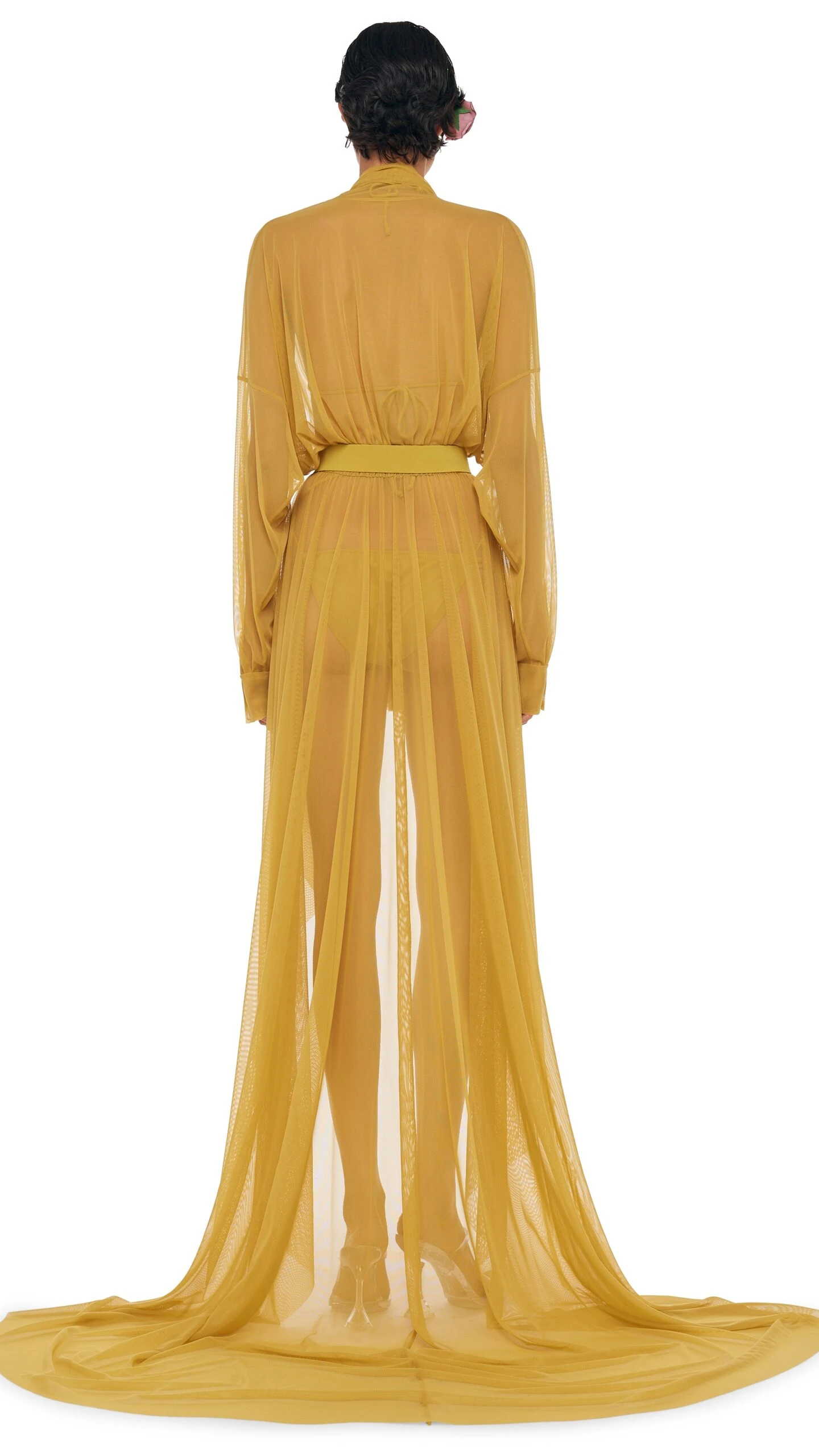 HI LOW OS BF NK SHIRT GOWN W/ BOW 4 HI LOW OS BF NK SHIRT GOWN W/ BOW - Image 4