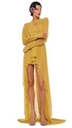 HI LOW OS BF NK SHIRT GOWN W/ BOW 11 HI LOW OS BF NK SHIRT GOWN W/ BOW -Norma Kamali 8 28 24nk12312