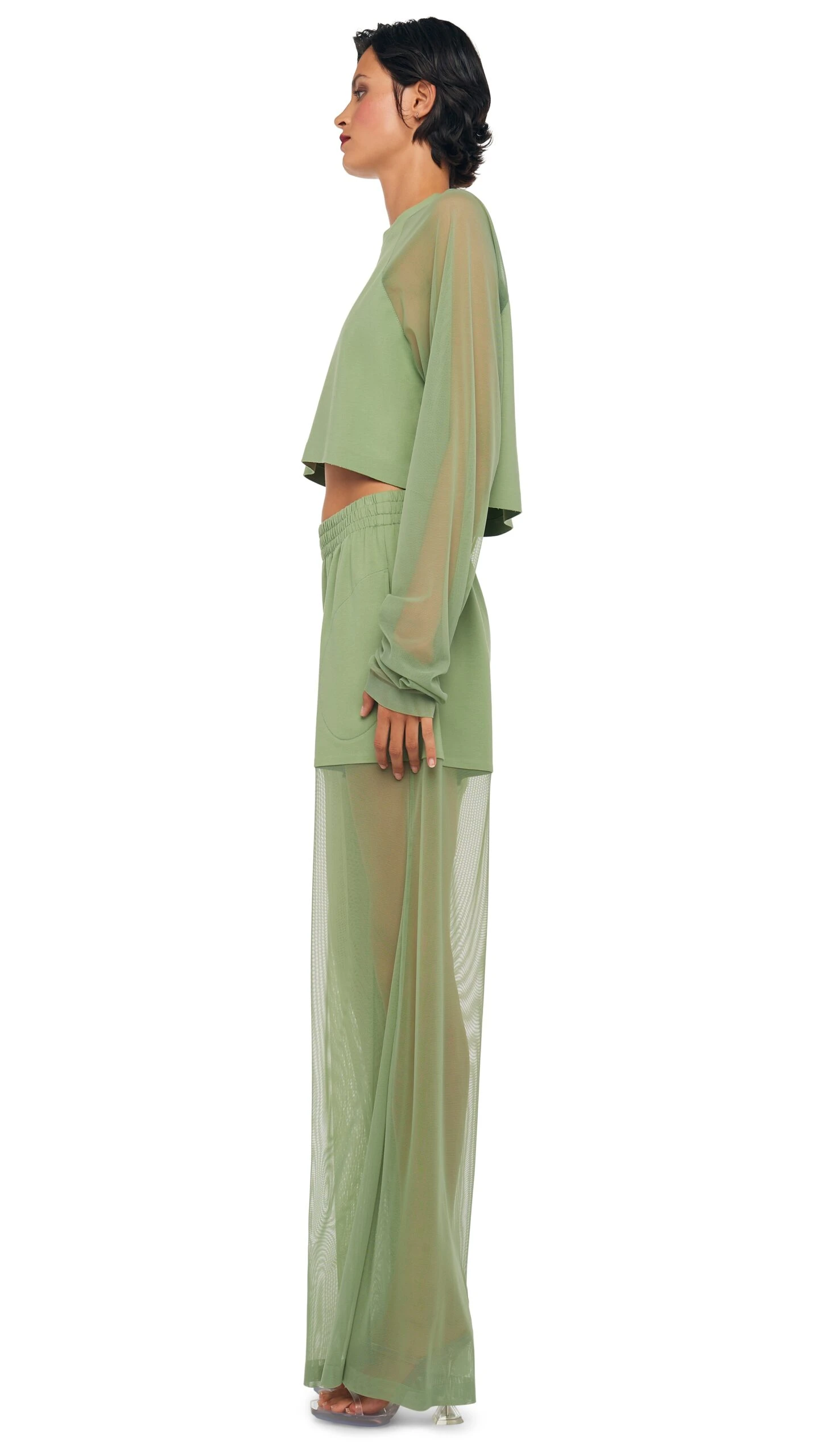 OS RAGLAN CROPPED TOP W/ MESH 3 OS RAGLAN CROPPED TOP W/ MESH - Image 3