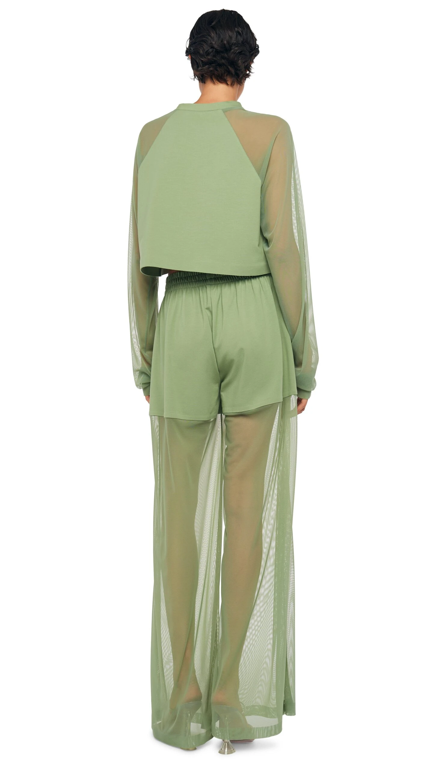 OS RAGLAN CROPPED TOP W/ MESH 4 OS RAGLAN CROPPED TOP W/ MESH - Image 4