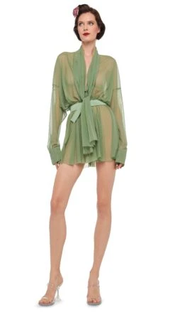 SUPER OS BF NK SHIRT FLARED MINI DRESS W/ BOW