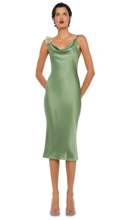 SLIP MARIA DRESS BELOW KNEE -Norma Kamali 8 28 24nk14757