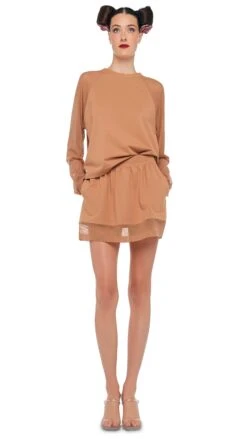 BOYFRIEND MINI SKIRT W/ MESH