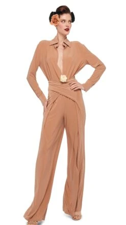 FOUR SLEEVE NK SHIRT JUMPSUIT -Norma Kamali 8 29 24nk17456