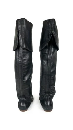 CHANEL INTERLOCKING CC LOGO CALFSKIN RIDING BOOTS -Norma Kamali CHANEL Interlocking CC Logo Calfskin Riding Boots 3