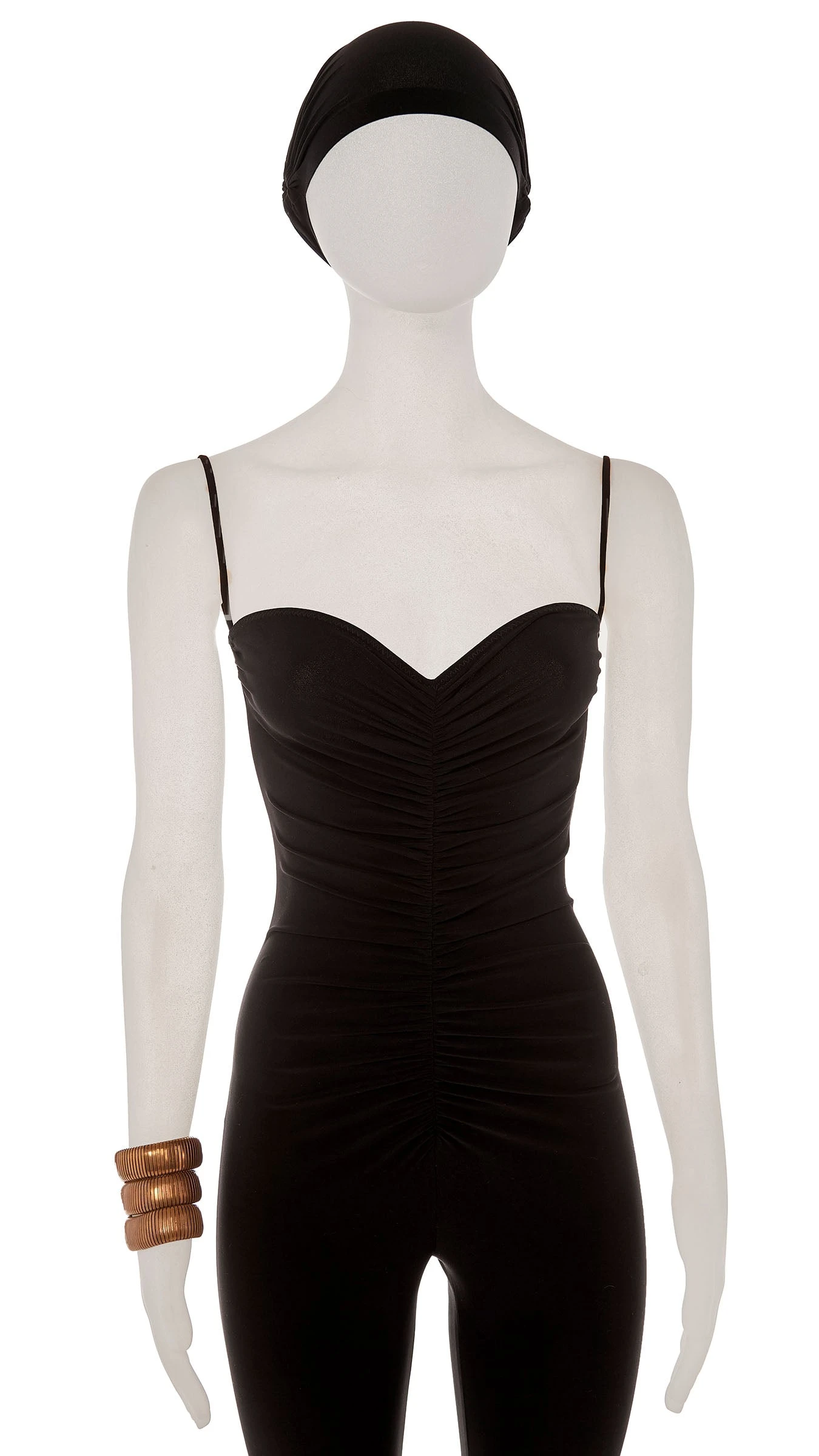 BRASS RIBBED BANGLE SET OF 3 2 BRASS RIBBED BANGLE SET OF 3 - Image 2