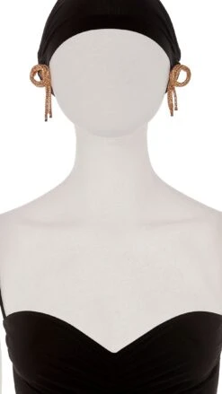 MESH KNOT DROP EARRINGS -Norma Kamali Ecom 0009 6 18 24nkjewelry0570
