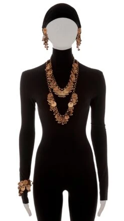 COIN NECKLACES, BRACELET AND EARRING SET