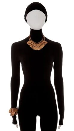 COIN NECKLACE DUAL BRACELET SET