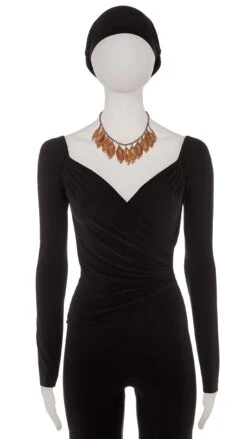 BRASS LEAF TIERED NECKLACE