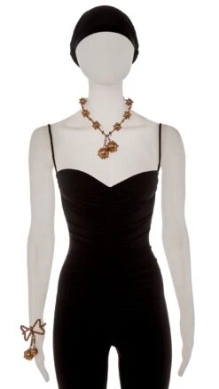 SPIKE NECKLACE AND BOW SPIKE BANGLE