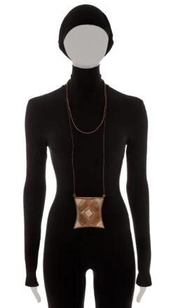 COPPER & SILVER ETCHED WEST AFRICAN PENDANT