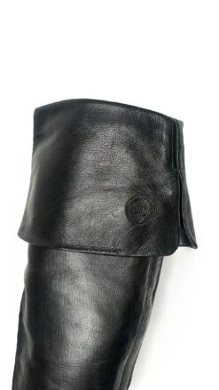 CHANEL INTERLOCKING CC LOGO CALFSKIN RIDING BOOTS -Norma Kamali IMG 2624