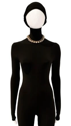 MIRIAM HASKELL PEARL/BRASS CHAIN NECKLACE