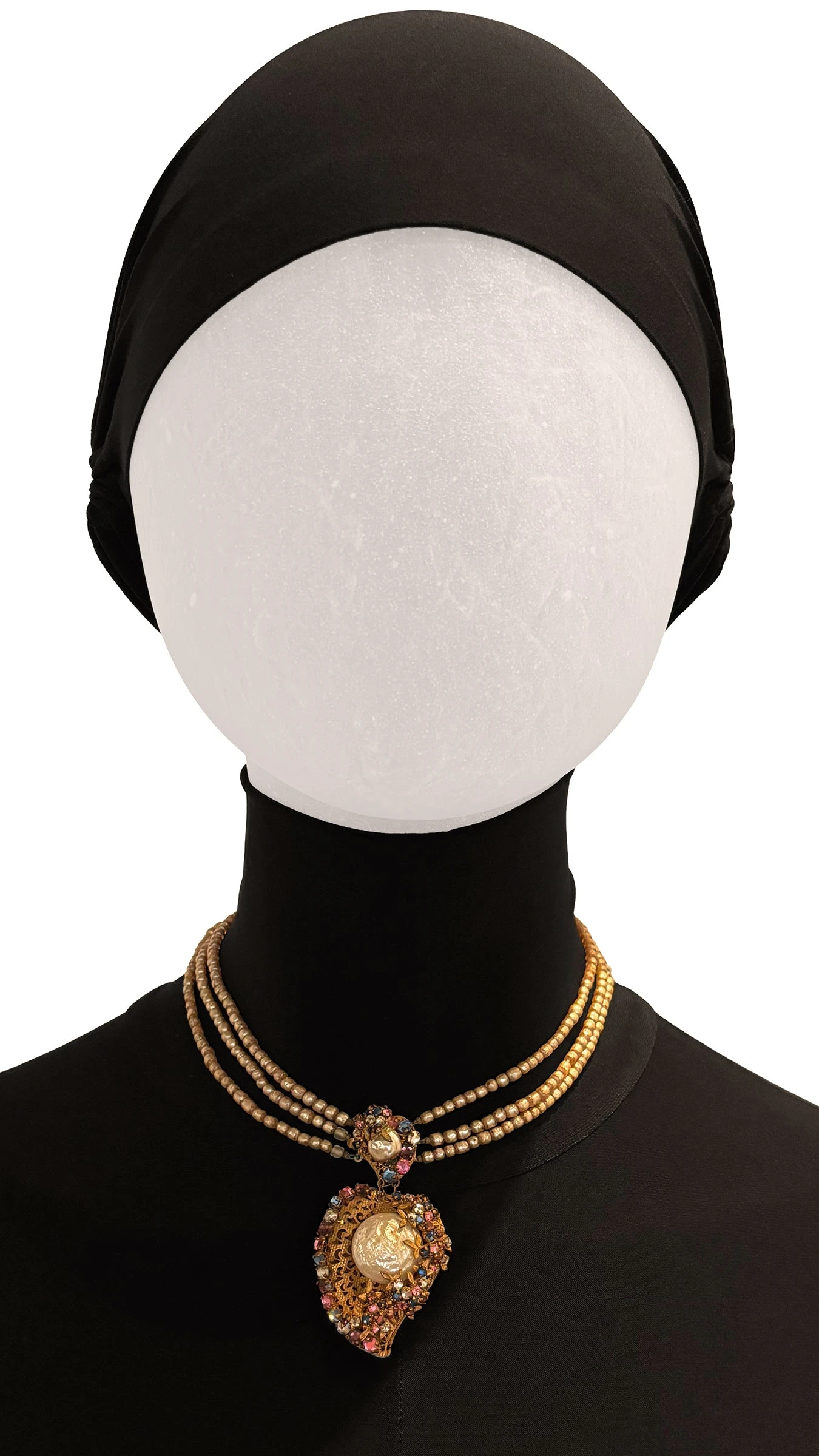 MIRIAM HASKELL BEADED BRASS/STONE NECKLACE AND BRACELET SET 2 MIRIAM HASKELL BEADED BRASS/STONE NECKLACE AND BRACELET SET - Image 2