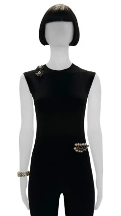 EISENBERG STONE/PEARL BROOCH