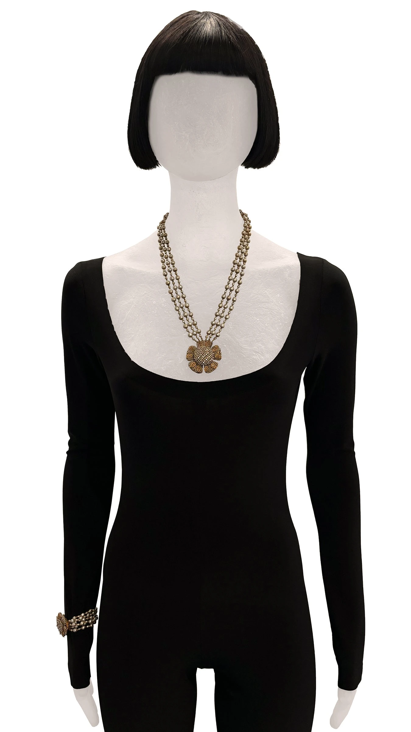 MIRIAM HASKELL BEADED PENDANT NECKLACE AND BRACELET SET 1 MIRIAM HASKELL BEADED PENDANT NECKLACE AND BRACELET SET