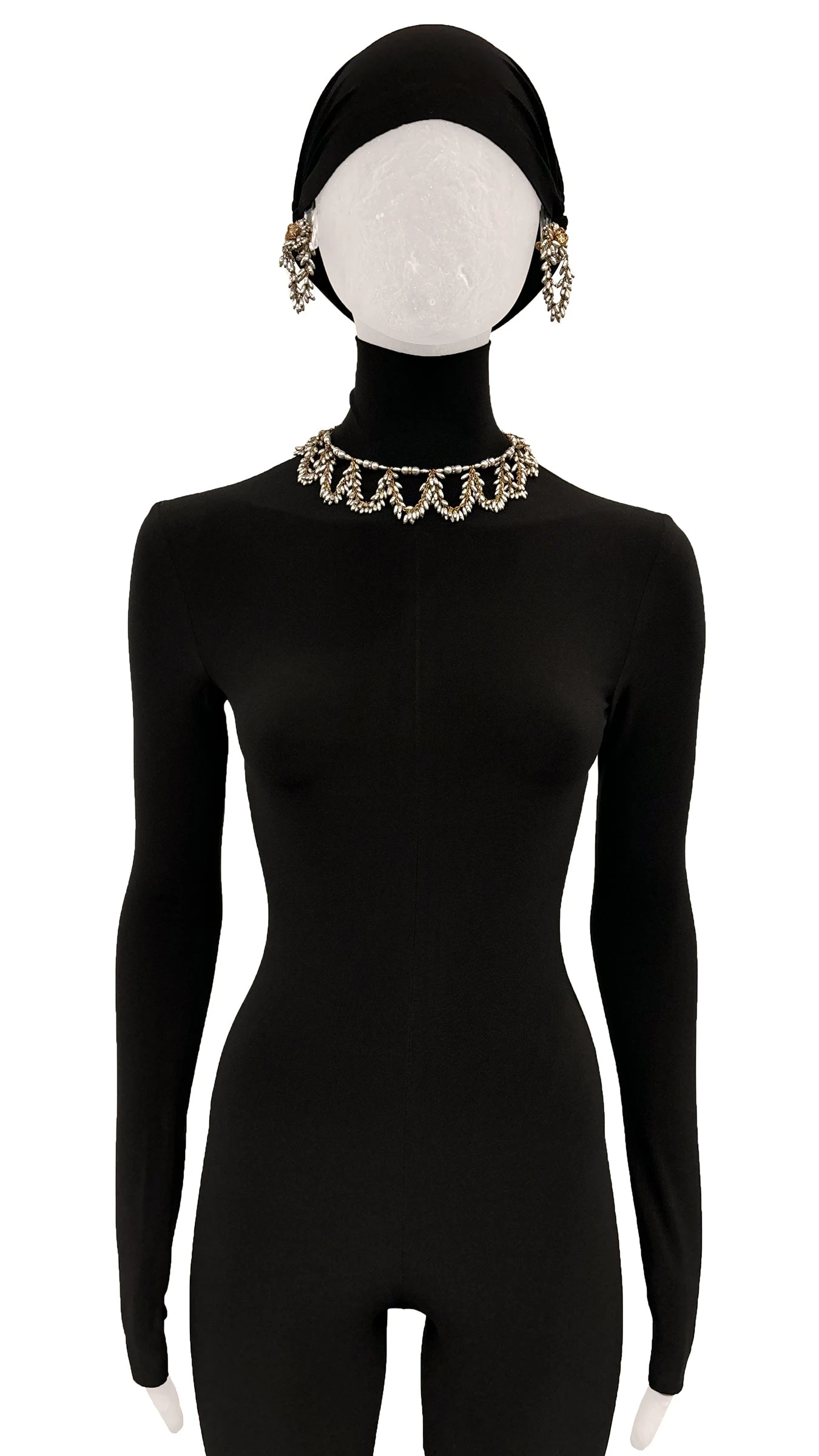 MIRIAM HASKELL BEADED EARRINGS AND NECKLACE SET 1 MIRIAM HASKELL BEADED EARRINGS AND NECKLACE SET