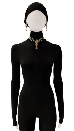 MIRIAM HASKELL BEADED EARRINGS AND DROP NECKLACE SET