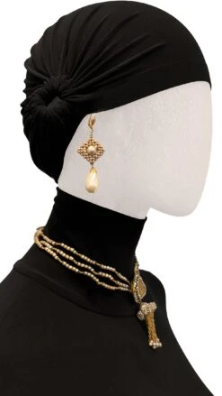 MIRIAM HASKELL BEADED EARRINGS AND DROP NECKLACE SET -Norma Kamali IMG 5315 ecomm