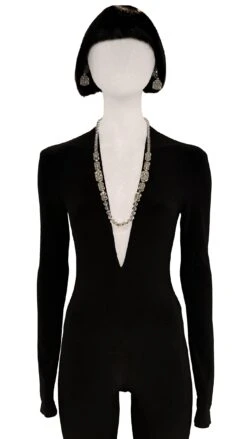 MIRIAM HASKELL CRYSTAL DICE EARRINGS AND NECKLACE