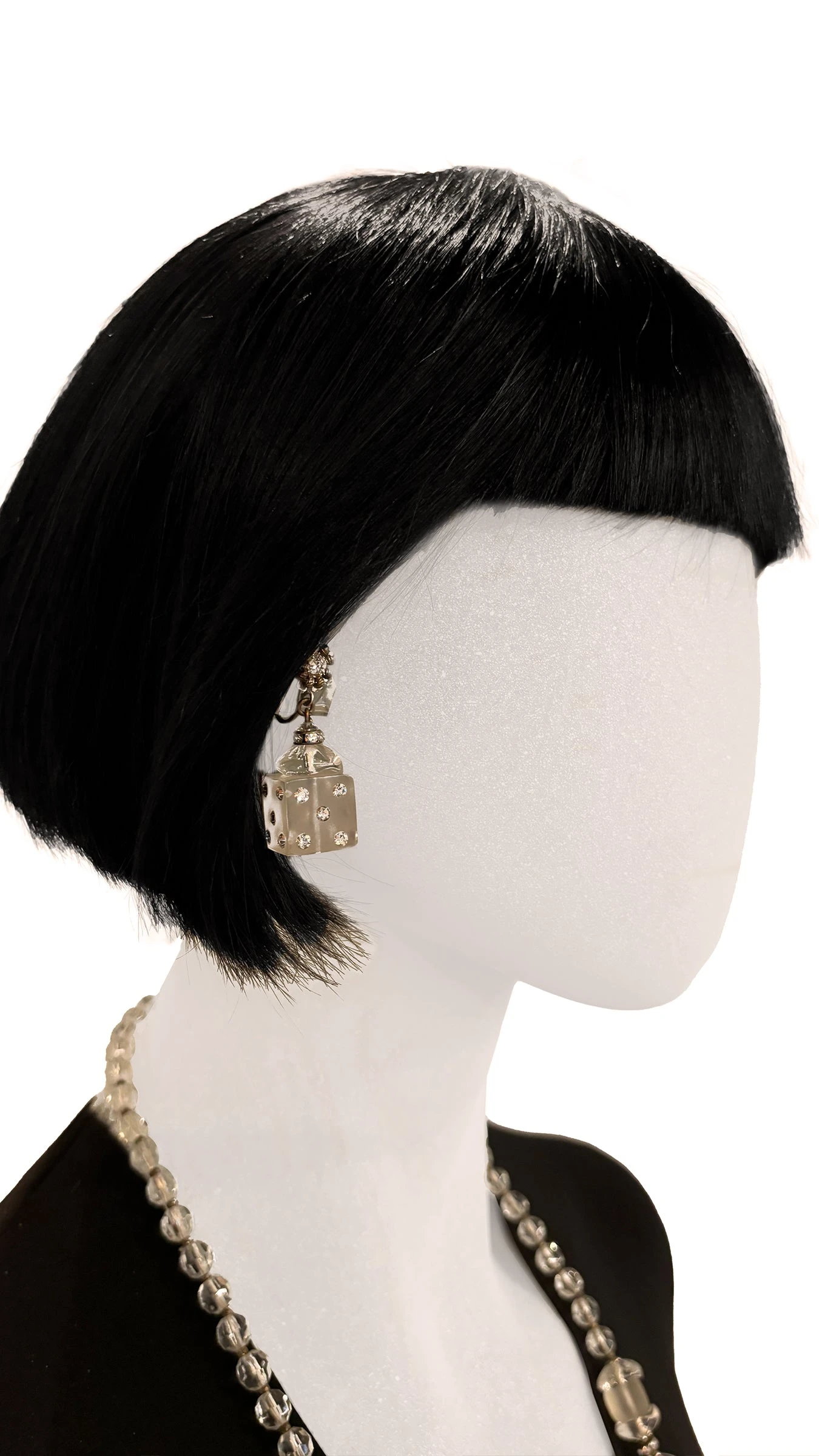 MIRIAM HASKELL CRYSTAL DICE EARRINGS AND NECKLACE 2 MIRIAM HASKELL CRYSTAL DICE EARRINGS AND NECKLACE - Image 2